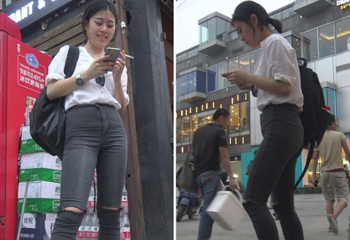 4k-看上去挺清纯的白衬衫女孩，居然抽烟呢 [1.57 GB]