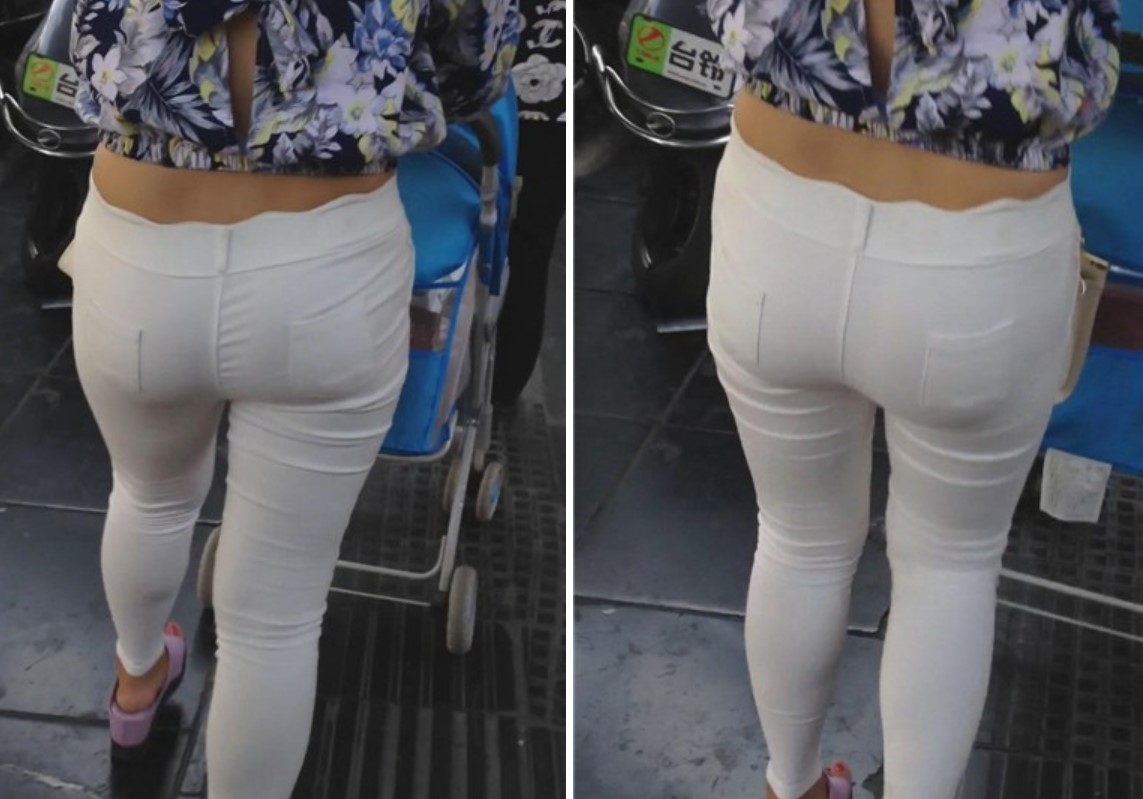 超级紧绷翘臀白裤美少F [144 MB]