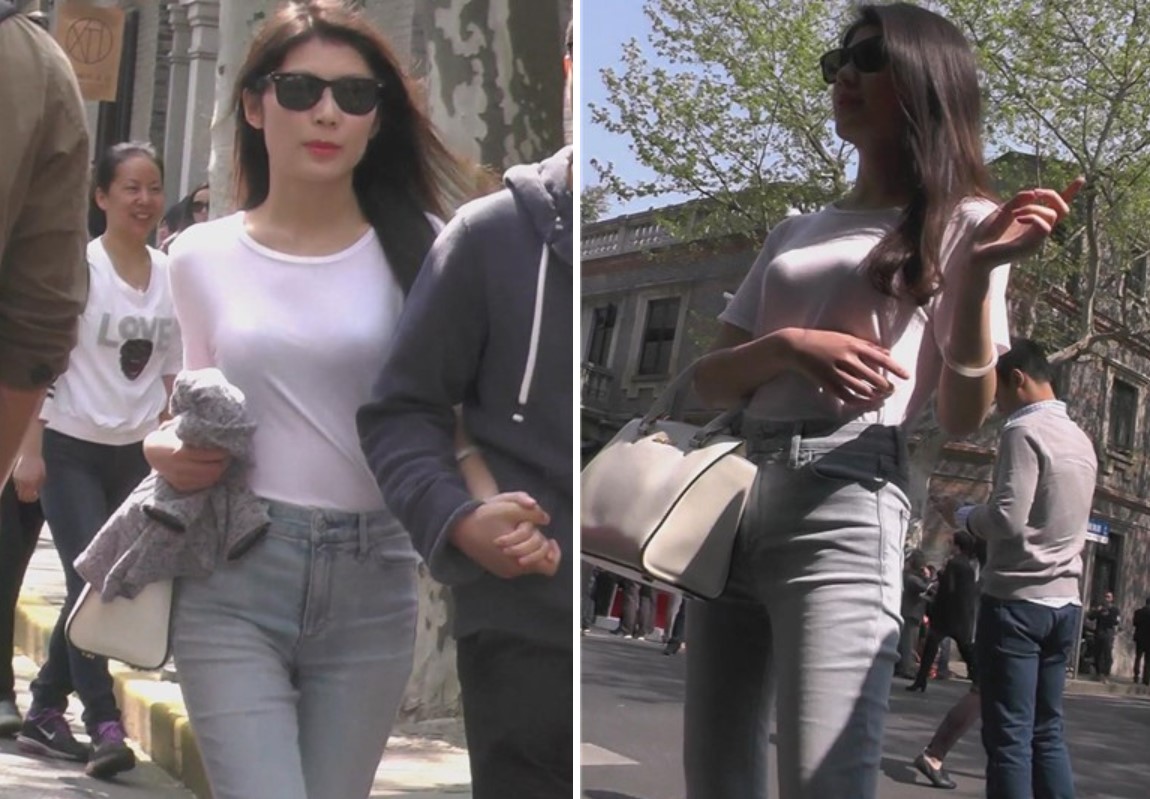 街拍红色小高跟蓝牛好身材超酷的墨镜美女 [666 MB]