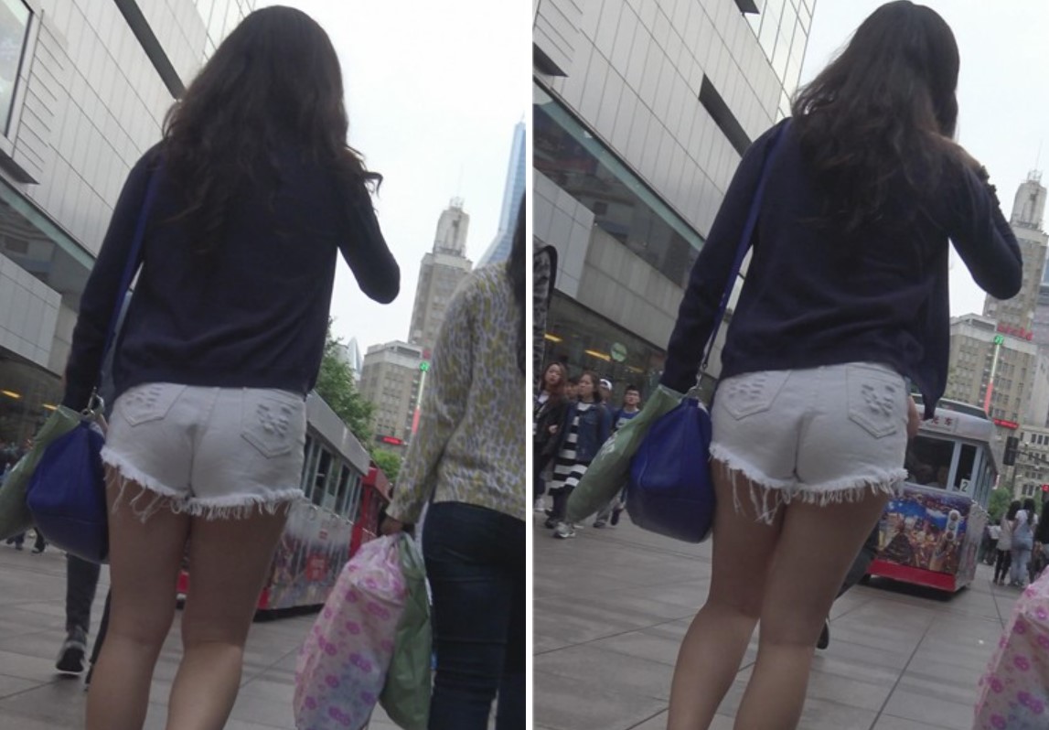 4k-街拍高腰白短热裤美腿女神姐姐 [2.50 GB]