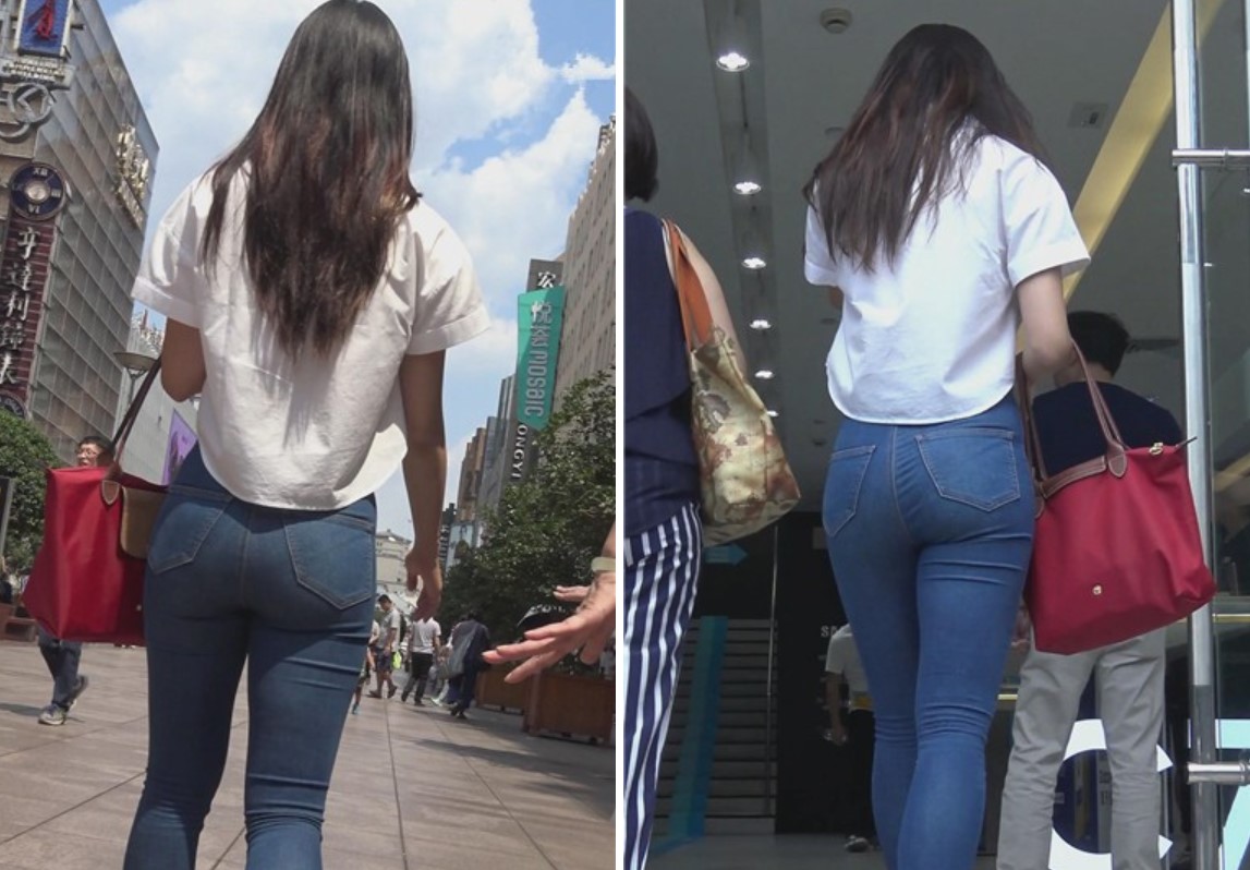 4k-紧身蓝牛美女好身材，陪老妈逛街难得的孝顺 [3.14 GB]