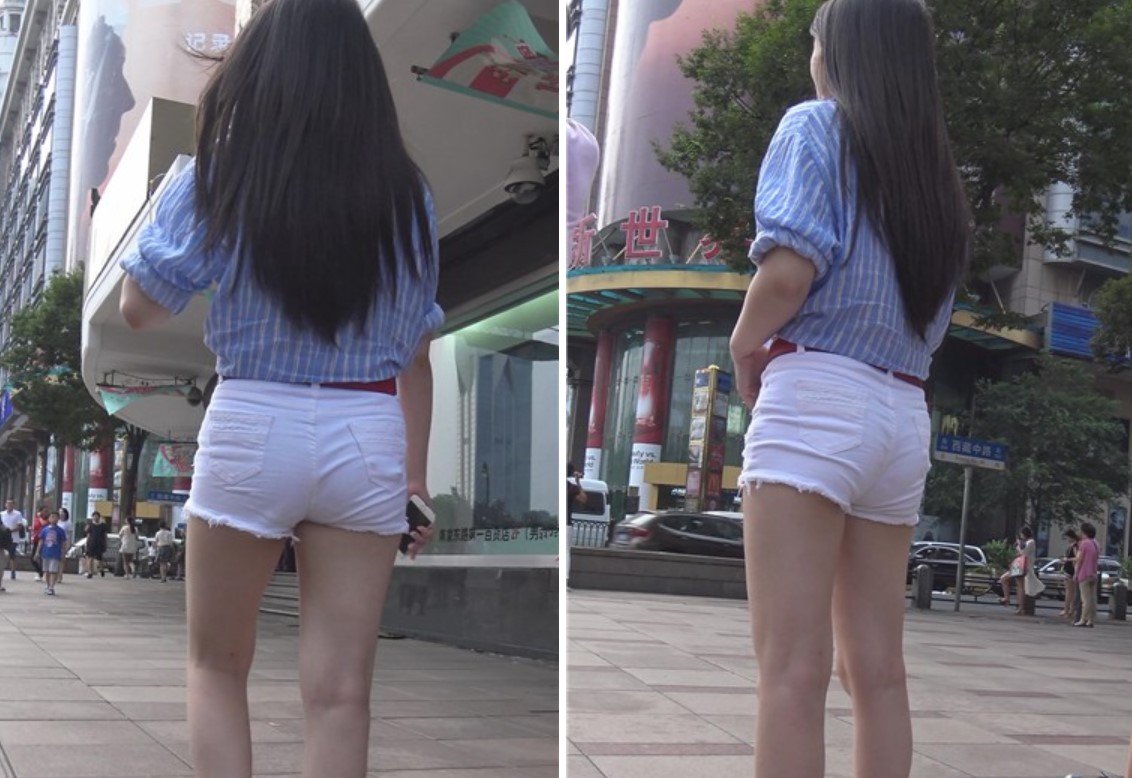 4k-蓝衬衫白热裤大长腿美女姐姐 [2.36 GB]