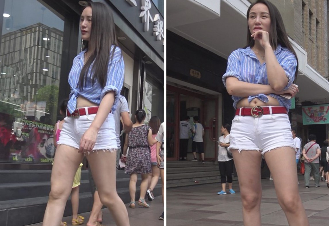 4k-蓝衬衫白热裤大长腿美女姐姐 [2.36 GB]