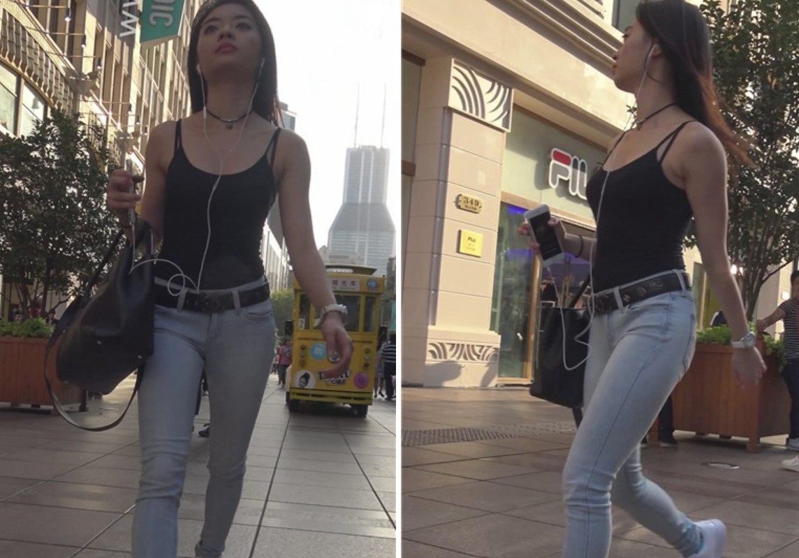 4k-街拍紧身牛仔裤吊带背心美女小姐姐 [1.59 GB]