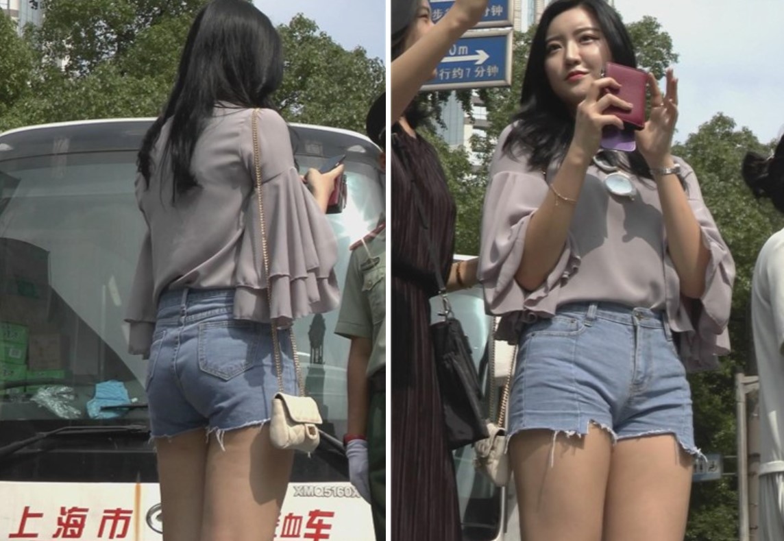 高挑美腿热裤美女跟姐妹一路走一路拍 [965 MB]