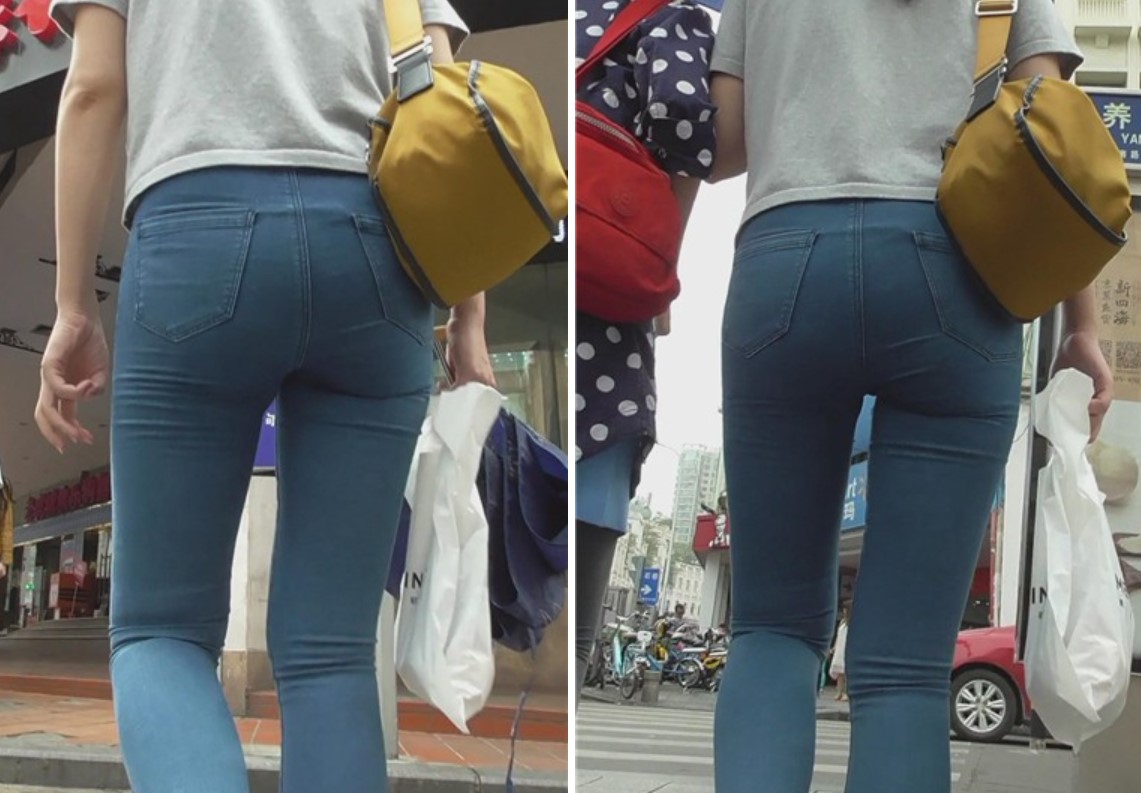 紧身蓝牛学生妹的小翘臀 [723 MB]