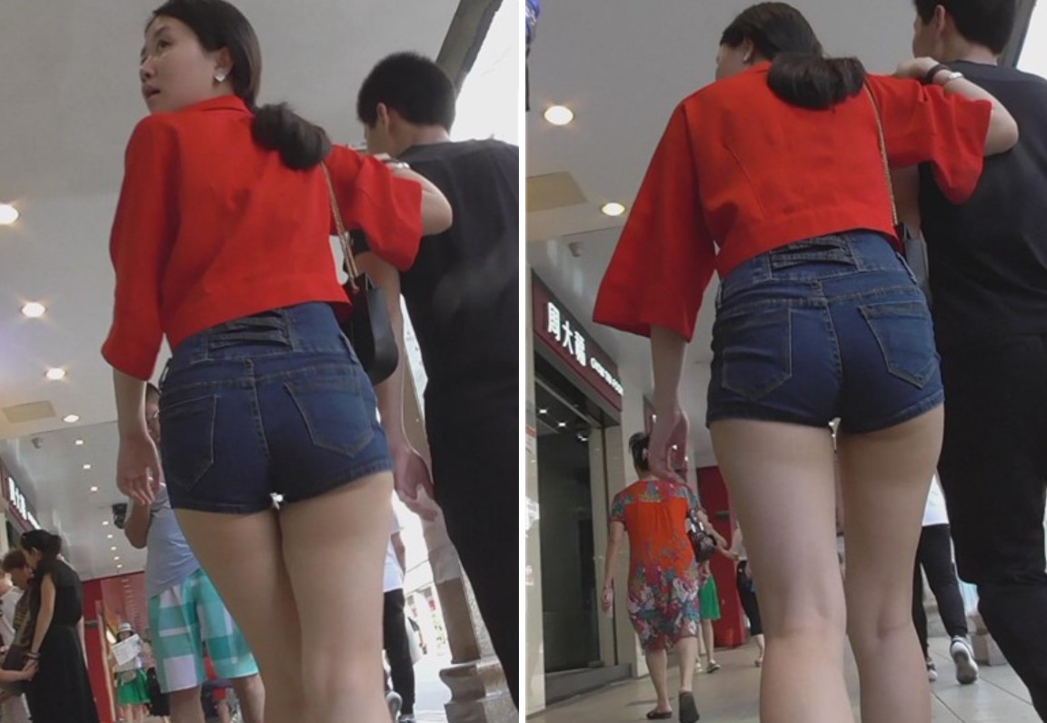 性感美臀美腿美眉于男友逛街真开心 [357 MB]