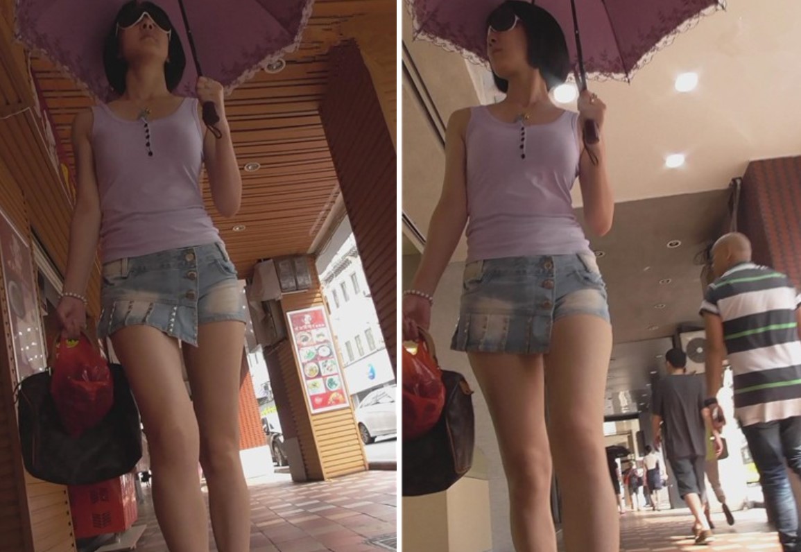 街拍性感小翘臀热裤光腿背心女孩 [968 MB]