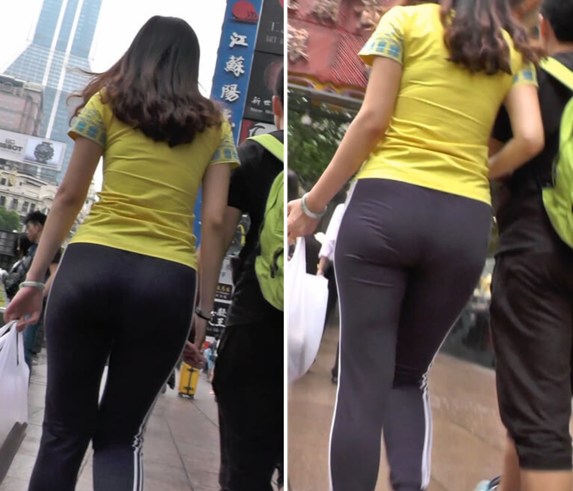 休闲裤配黄色T恤美眉 [578 MB]