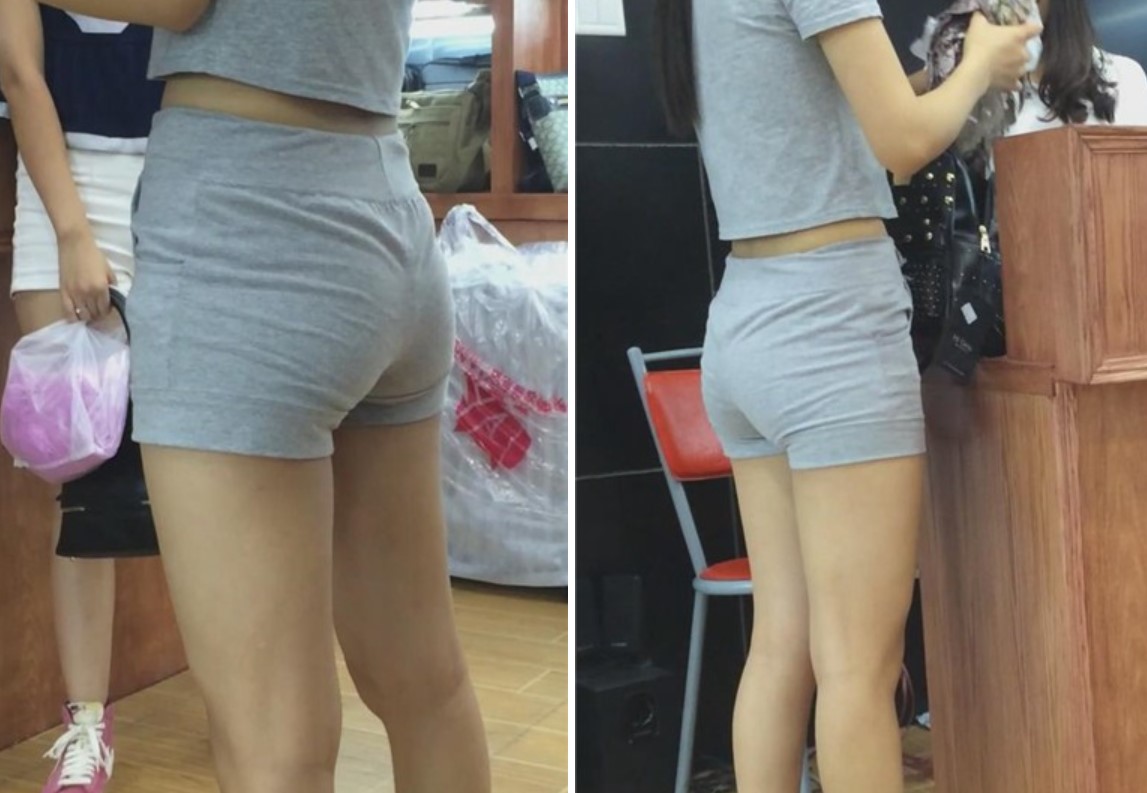 街拍性感小蛮腰运动短裤长腿美少F [1.07 GB]