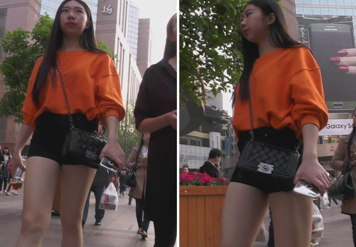 街拍超短黑色热裤美腿甜美小清新美女 [2.93 GB]