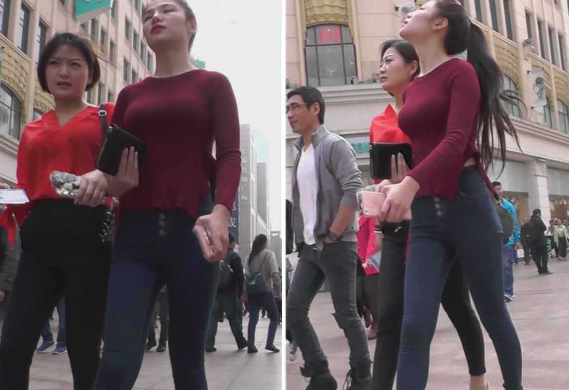 街拍极品丰满苗条蓝牛高跟鞋美女 [1.89 GB]