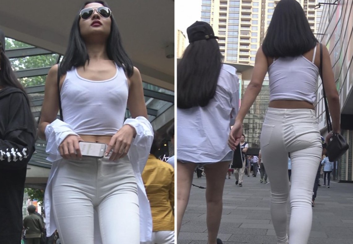 4k-街拍性感火辣身材的小背心美女 [2.43 GB]