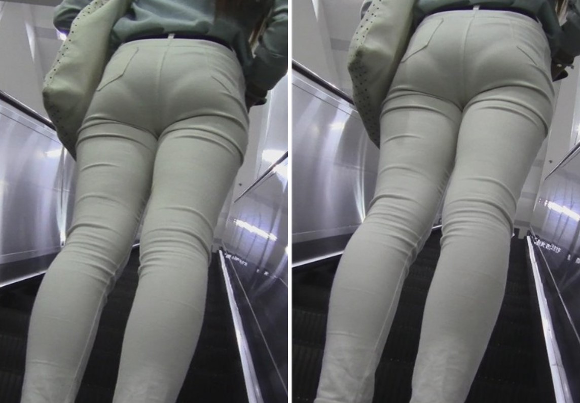 清纯白裤宽臀少女地铁站的等待 [436 MB]