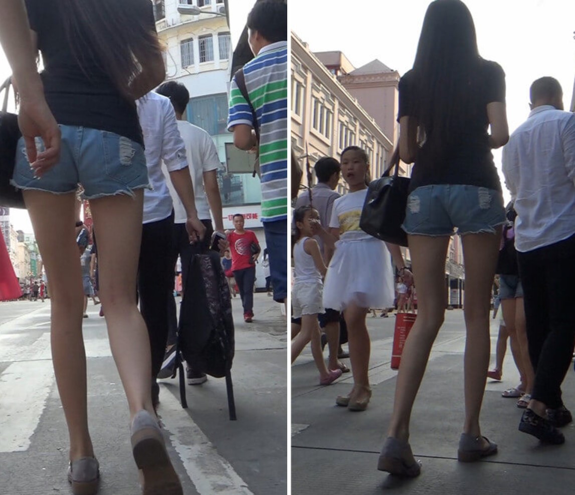 街拍娇小苗条身材的小姑娘 [450 MB]