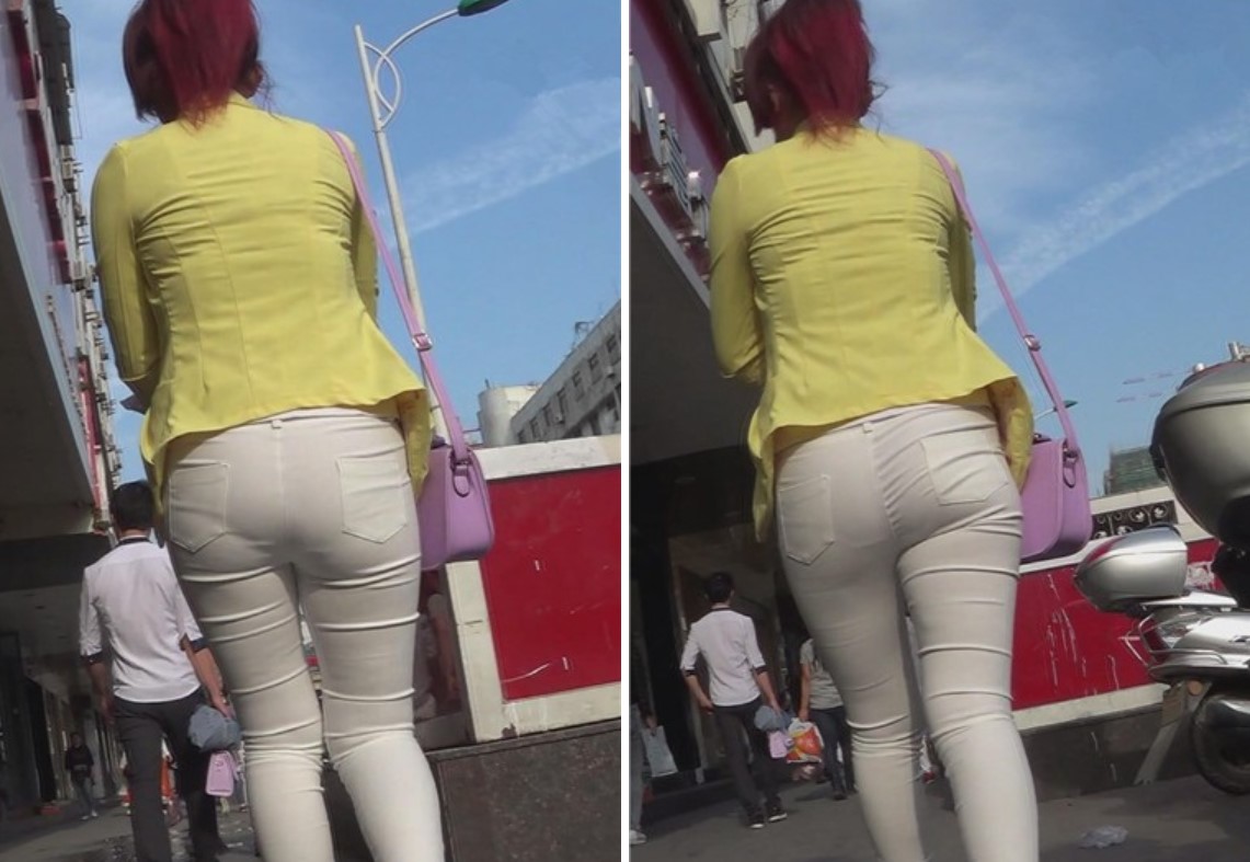 街拍肉肉的圆臀紧身裤美女 [979 MB]