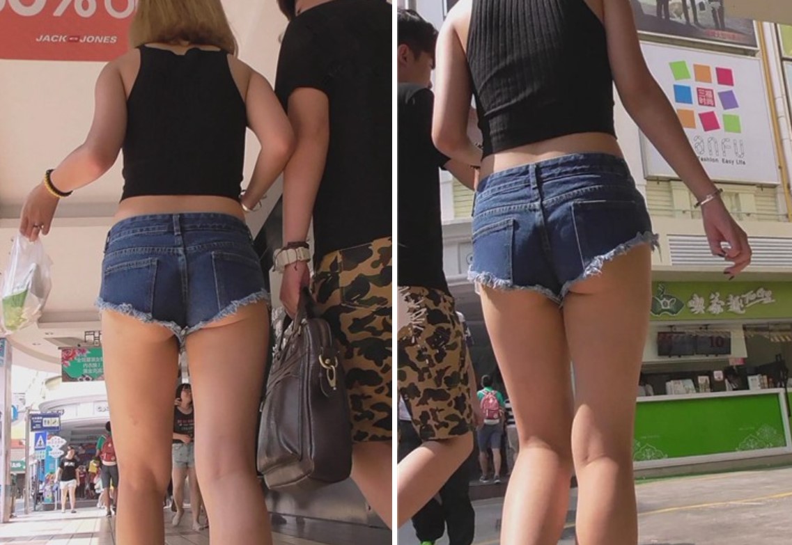 街拍超短热裤美眉，这短裤也太短了吧 [2.48 GB]