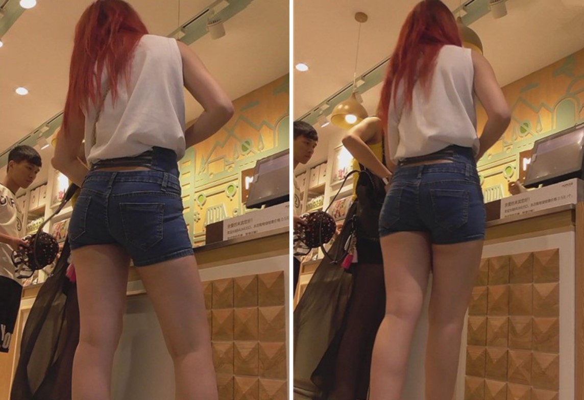 街拍酒红色翘臀美女，身材棒棒哒 [1.92 GB]