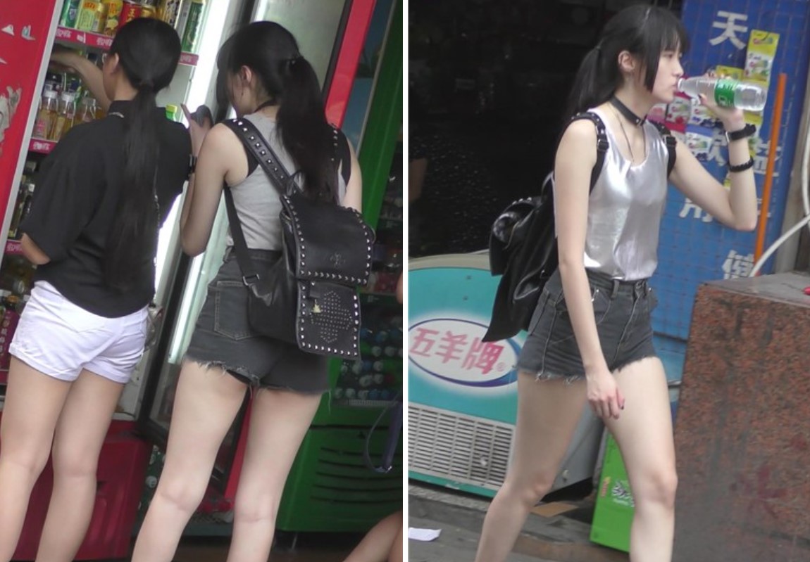 街拍极品大长腿高妹，这身高找男友都有压力 [2.52 GB]