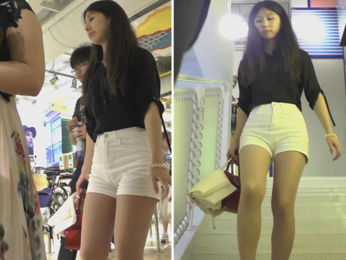 逛服装店的美丽热裤美女 [1.15 GB]