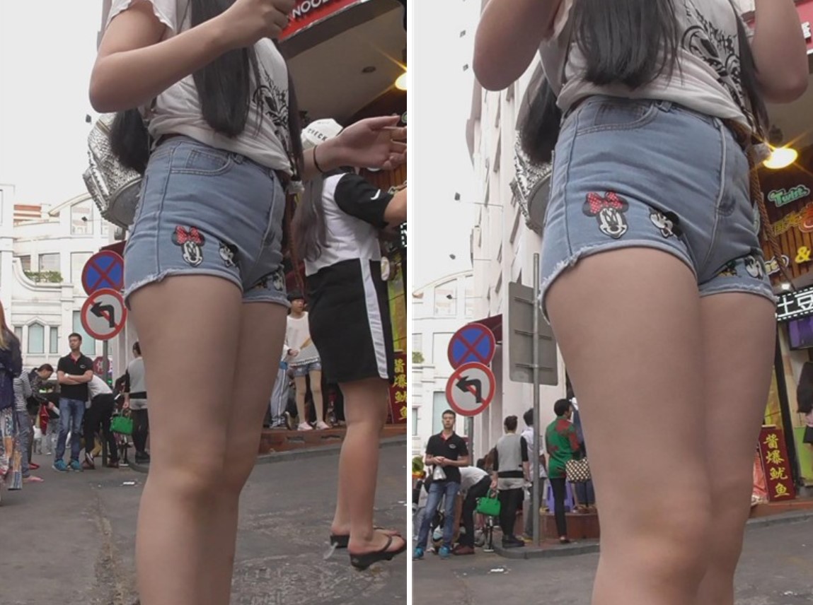 街拍牛仔热裤肉肉的美臀性感美女 [1.05 GB]