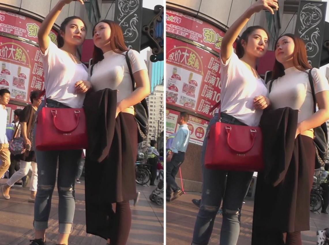 街拍清纯可爱小清新紧牛蜜臀美女 [948 MB]