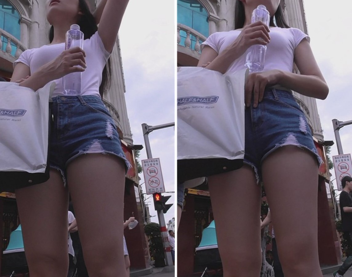 美腿热裤青春丰满美女撩发瞬间很迷人 [416 MB]