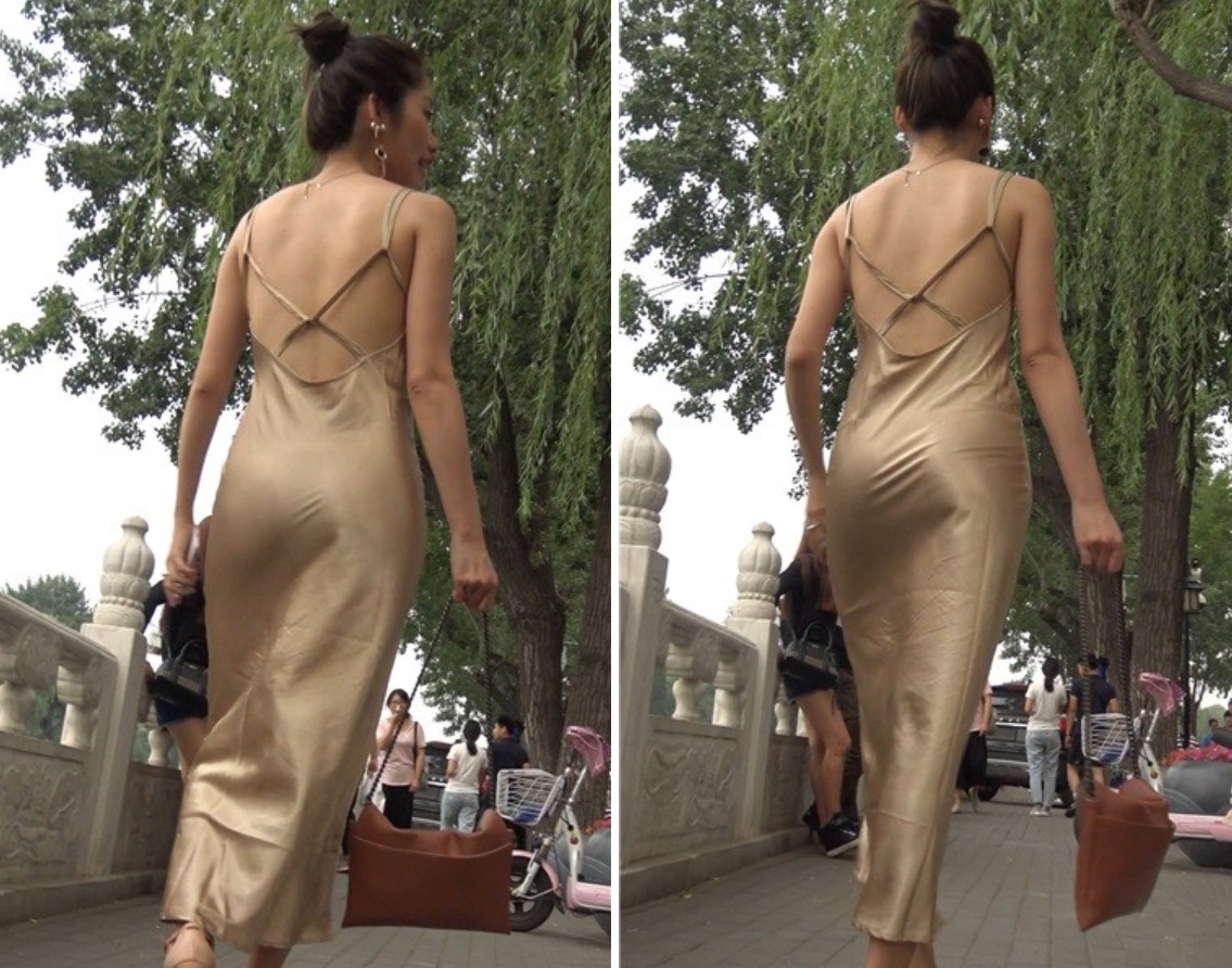 4k-性感吊带露背金色裙高颜值美女 [916 MB]