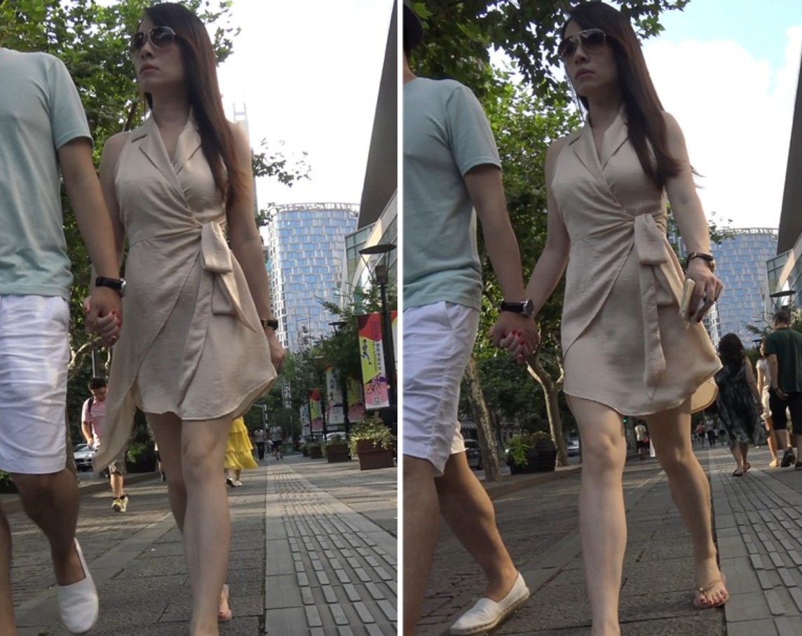 4k-街拍白嫩连衣裙漂亮淑女姐姐 [814 MB]