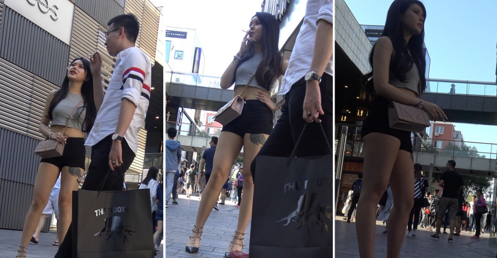 4k超清，超短热裤性感纹身抽烟的女孩！[3.81 GB]