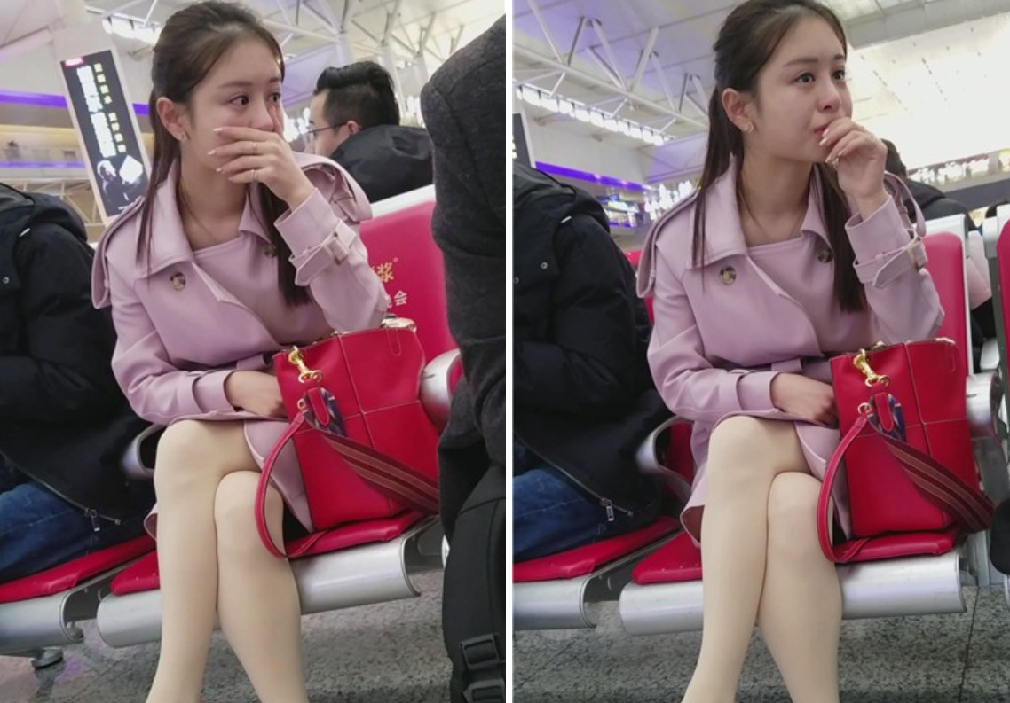 4k-高铁站候车室拍摄肉丝袜高跟鞋美女
