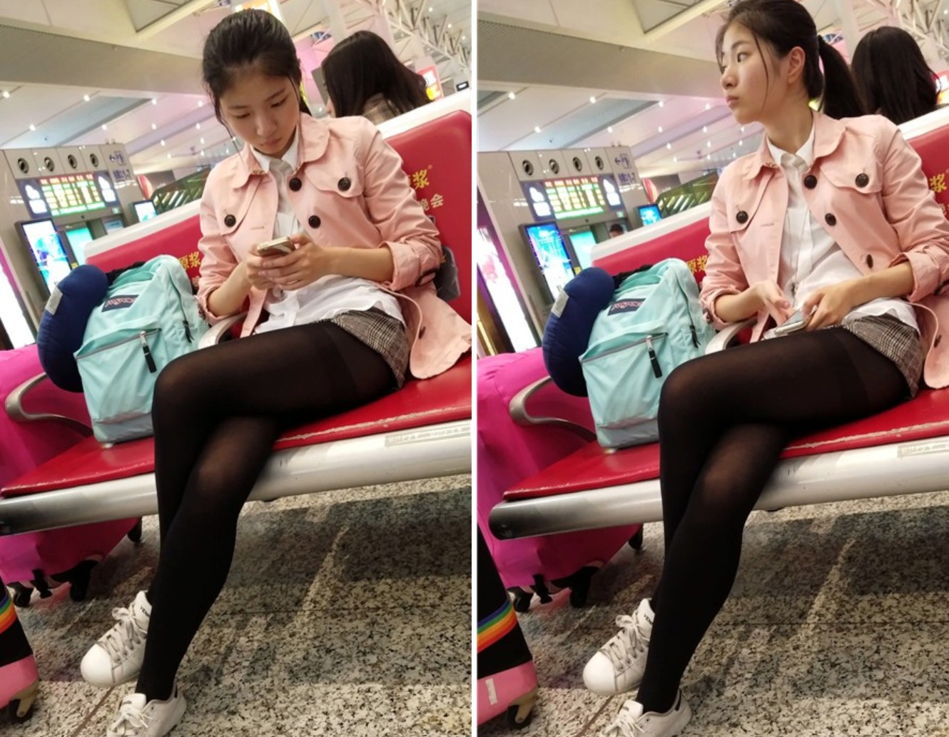 4k-超气质逆天颜值黑丝街拍美腿仙女姐姐