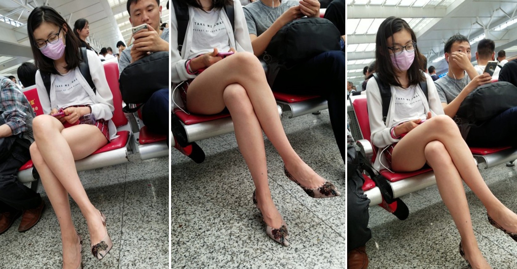 4k超清，白皙大长腿尖嘴高跟气质美女