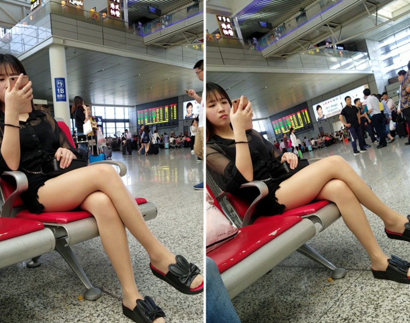 4K - 极品气质街拍肉丝袜美腿漂亮美女姐姐