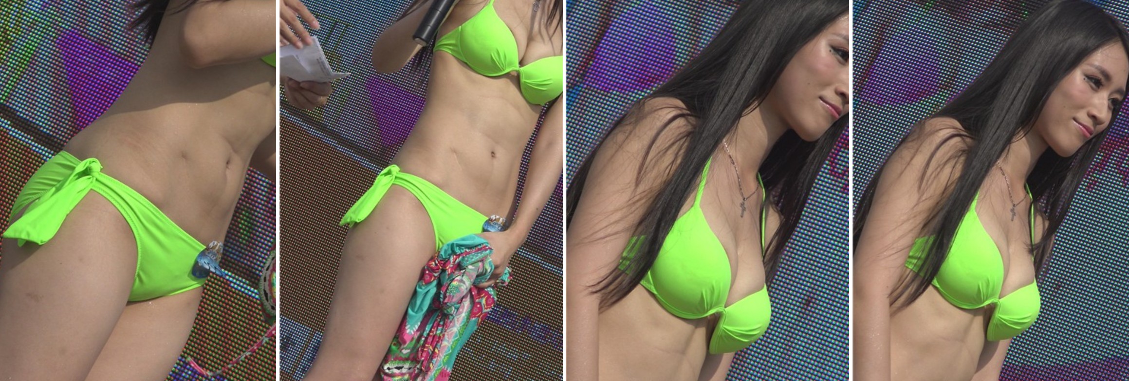 4k-浅绿色比基尼泳装美女