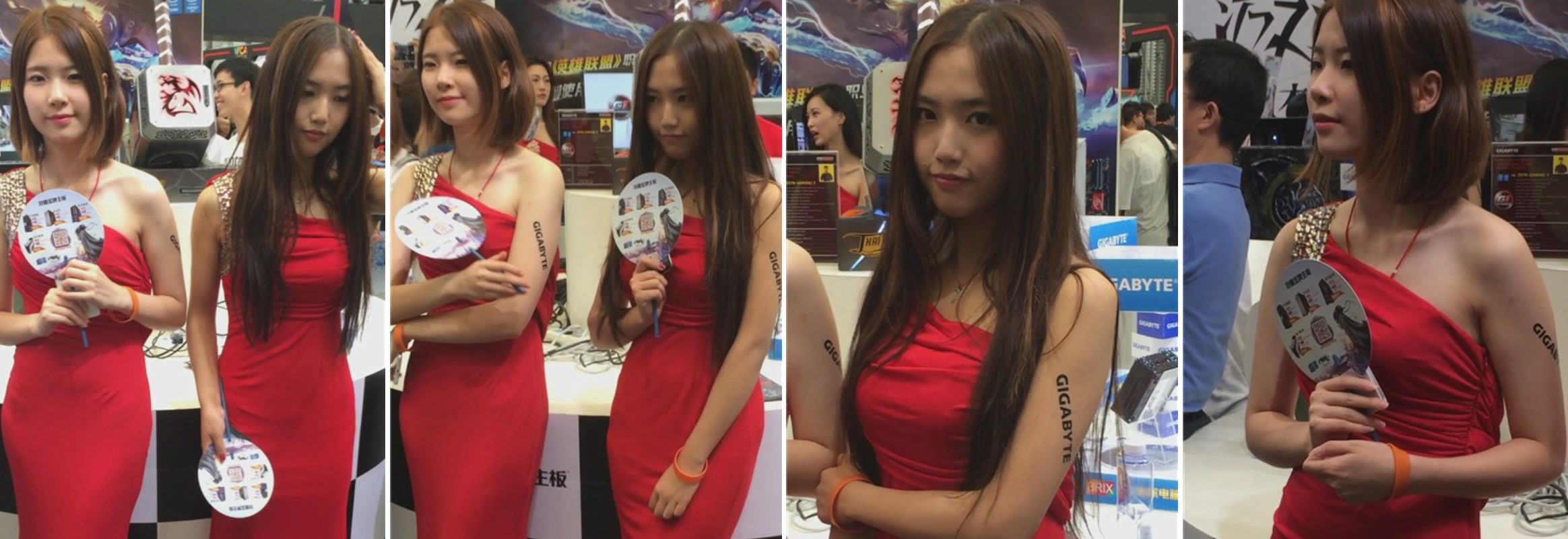 红色长裙小清新两美女小姐妹 [589 MB]