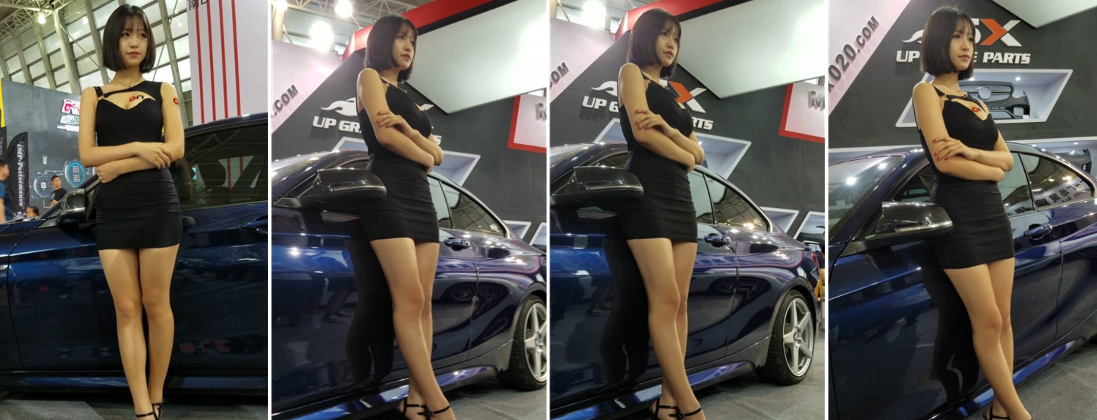 4k超清，标志好身材丰满包臀裙美女车模