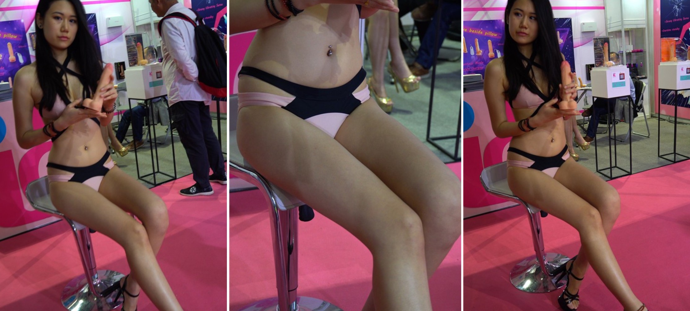 美女靓模拿着大家伙像你展示 [1.41 GB/MP4]