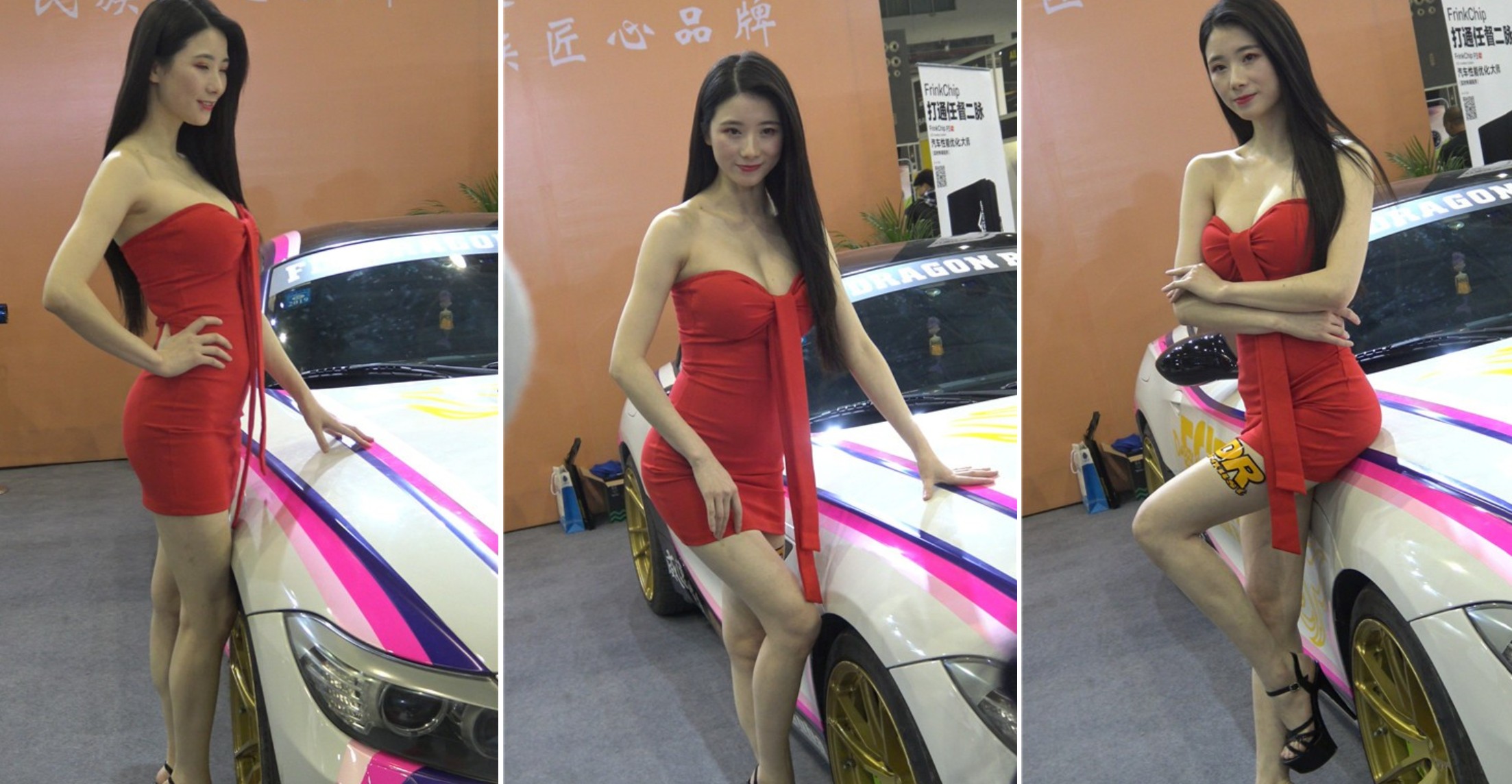 街拍车展红裙高跟靓模 [10.7 GB/MP4]