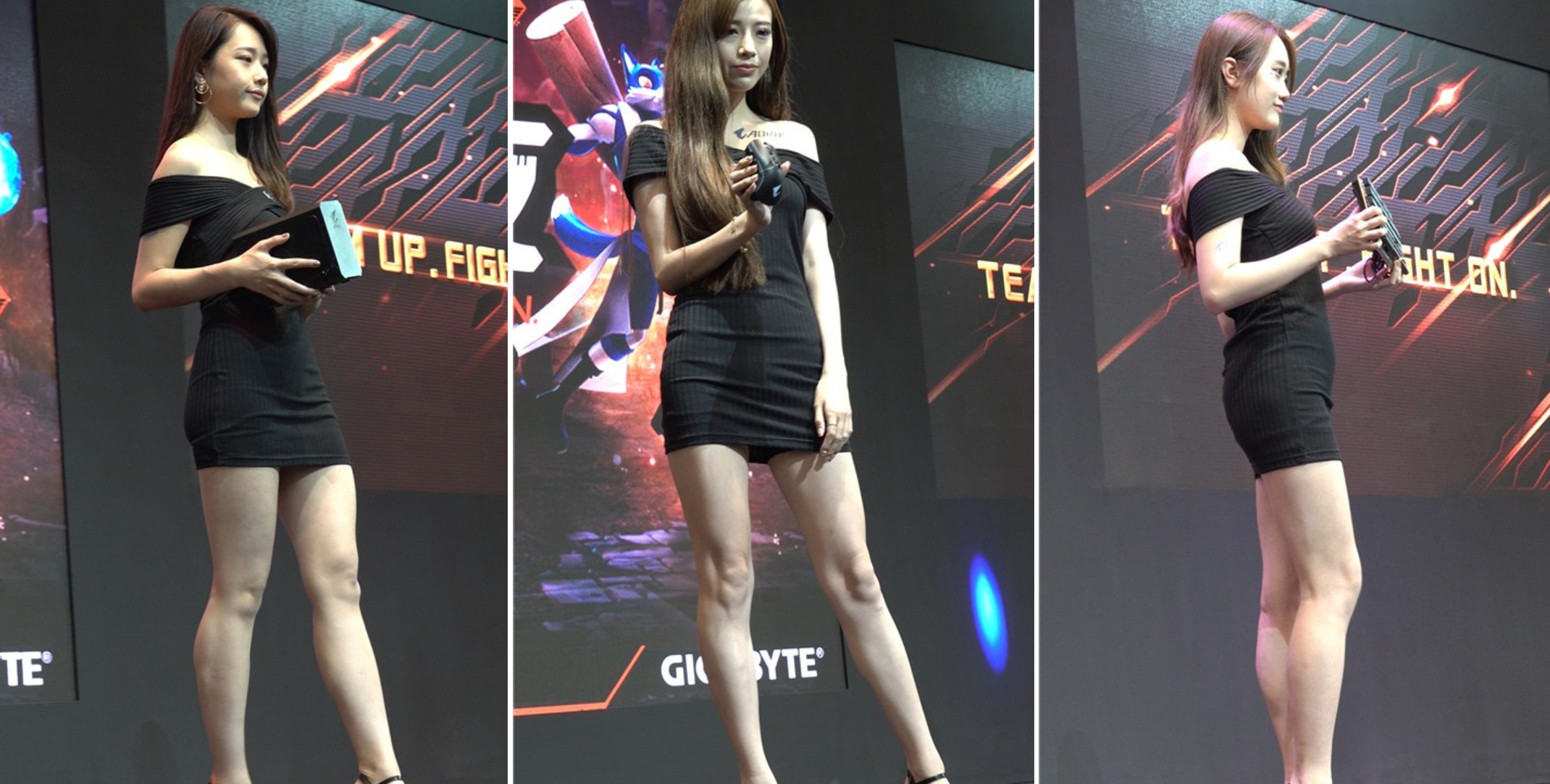 4K 2018CJ走秀的黑色紧身裙美女showgirl [872 MB]