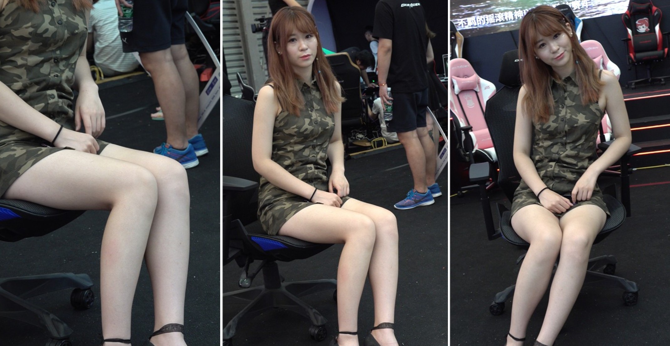 4K 2018CJ展会乖巧的迷彩裙美腿小姐姐 [464 MB]