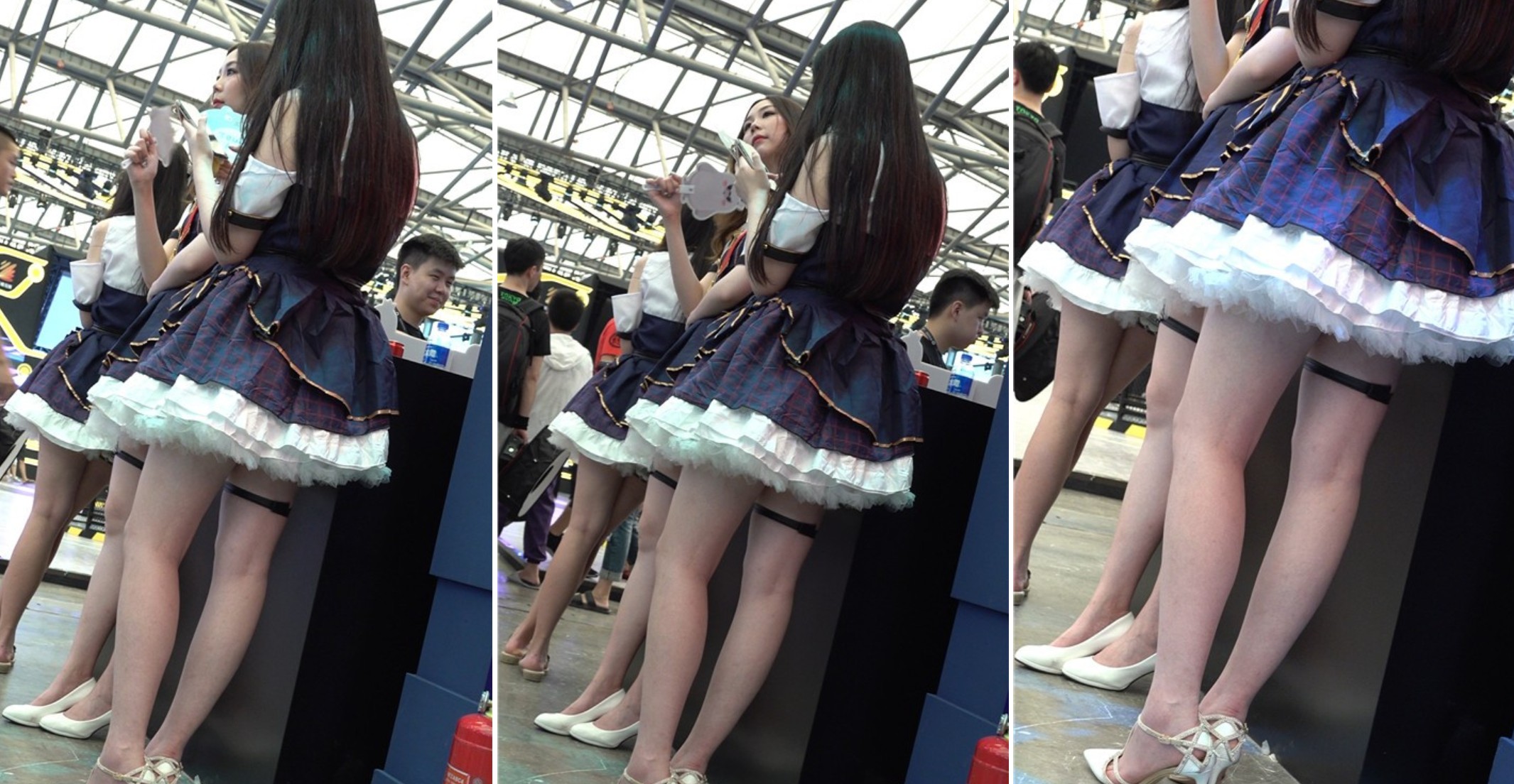 4K 2018CJ展会舞台边的高跟美腿连衣裙美少女 [1.42 GB]