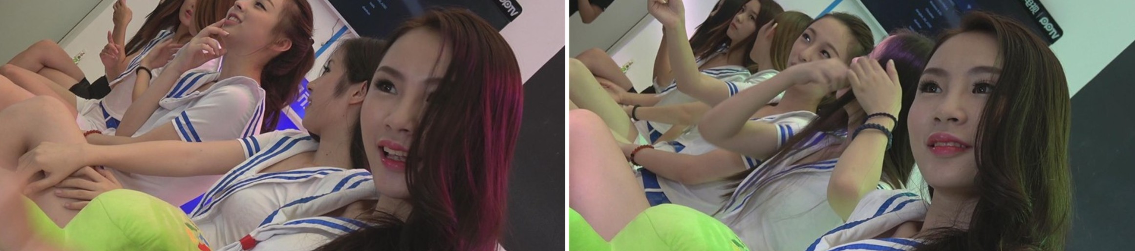 逆天颜值小清新美腿美眉，笑容好甜美