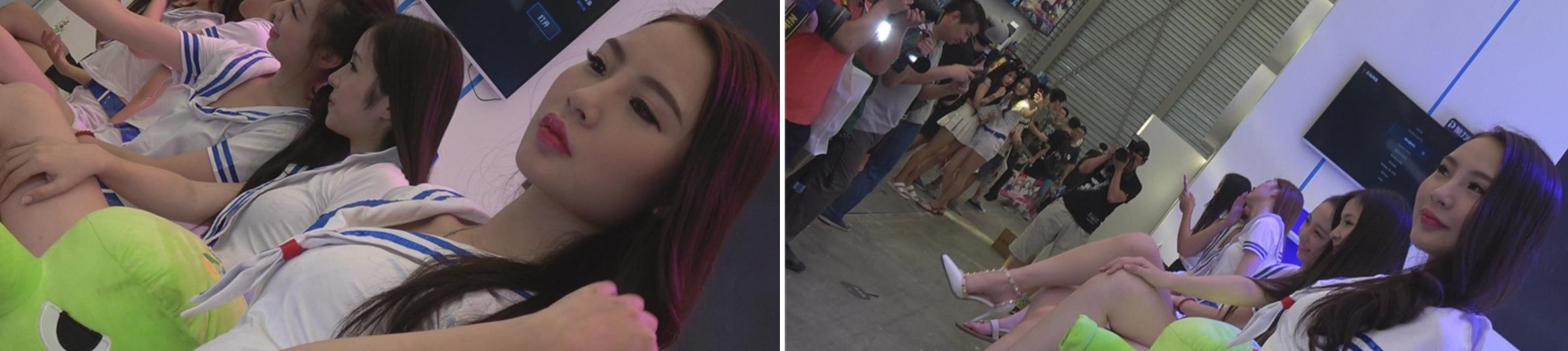 逆天颜值小清新美腿美眉，笑容好甜美