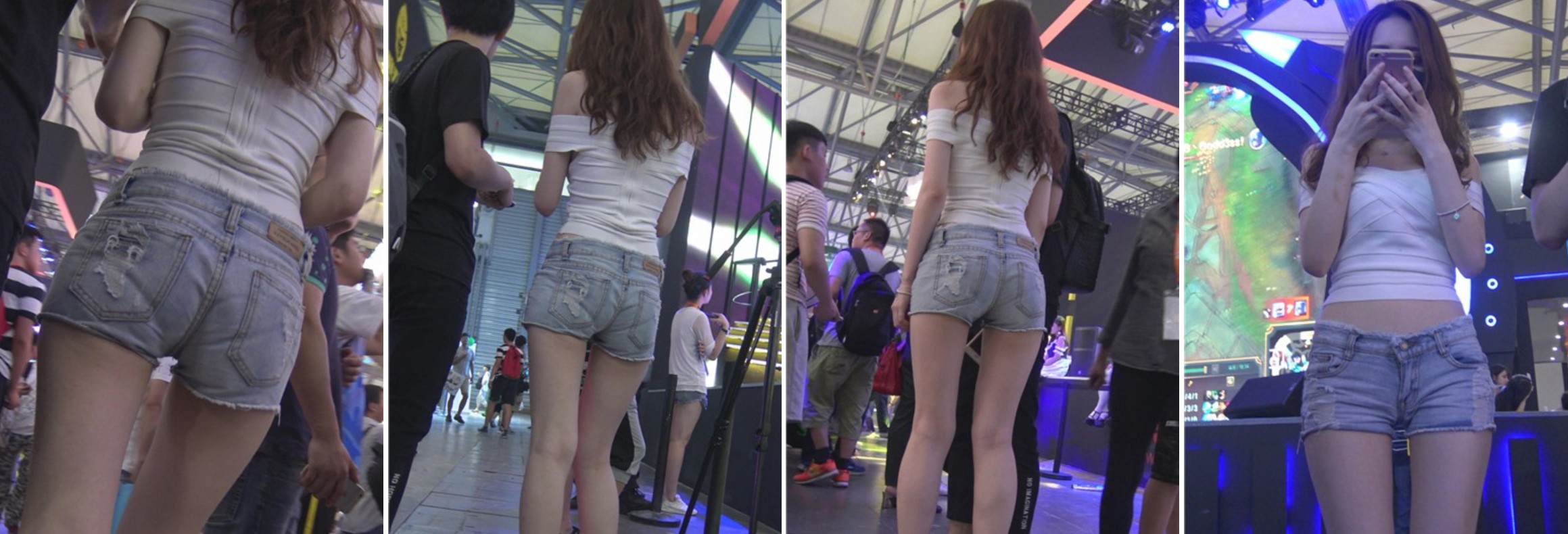 4k-颜值颇高的长腿牛仔热裤美女，热心的服务 [2.79 GB]