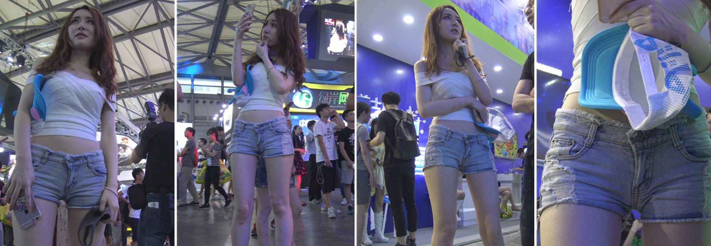 4k-颜值颇高的长腿牛仔热裤美女，热心的服务 [2.79 GB]