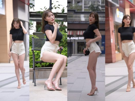 魂魂摄影作品●白色热裤美女 【套图+视频】