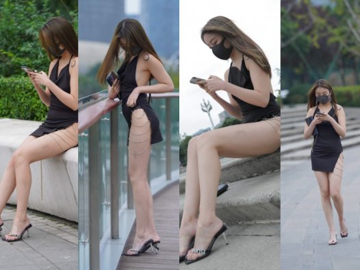 牛男街拍●黑色裙性感美女 【套图+视频】