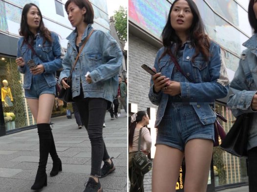 4K – 街拍长袖美腿超紧身热裤美眉 [785 MB/MP4]