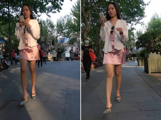 4K – 街拍粉色裙长发靓女 [1.11 GB/MP4]